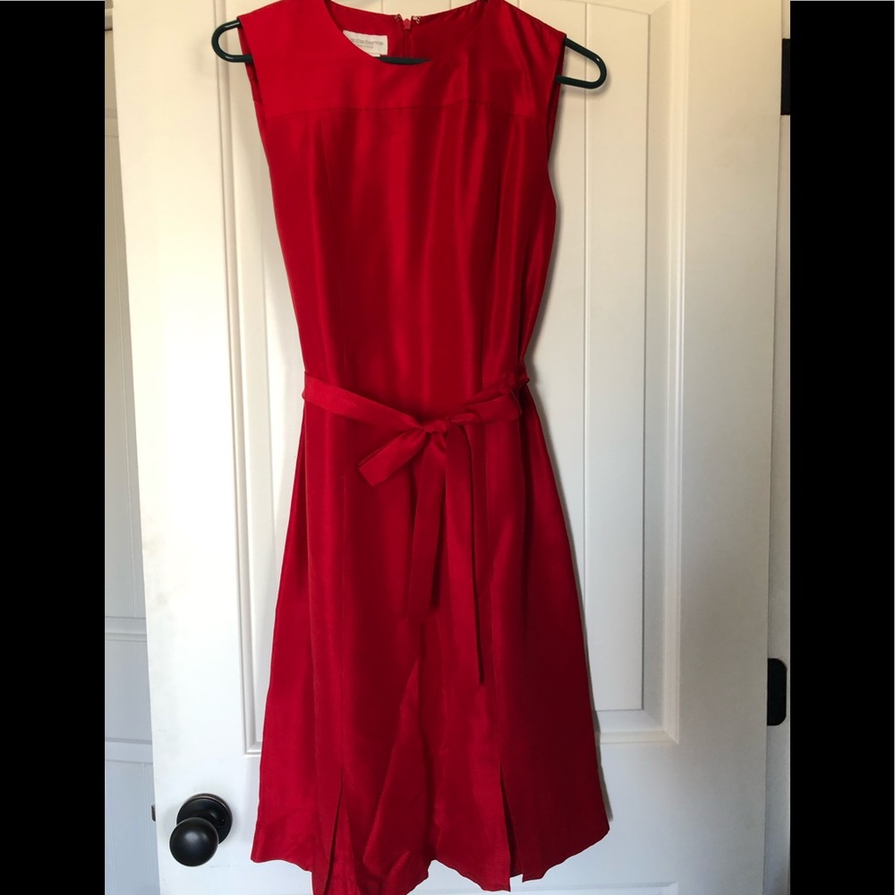 Liz Claiborne silky chanting red dress! Sz 4